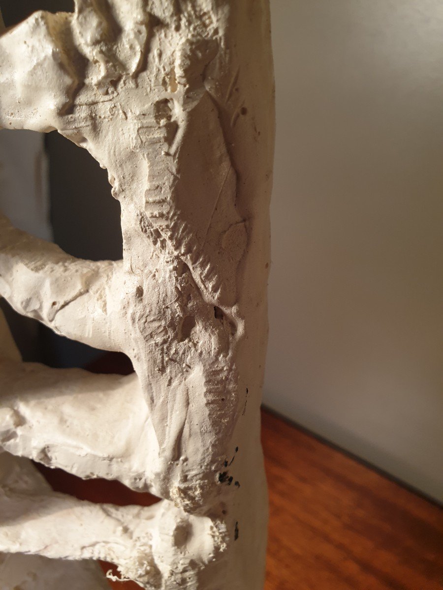 L.miller 20th (circa 1960) Plaster Sculpture -photo-4