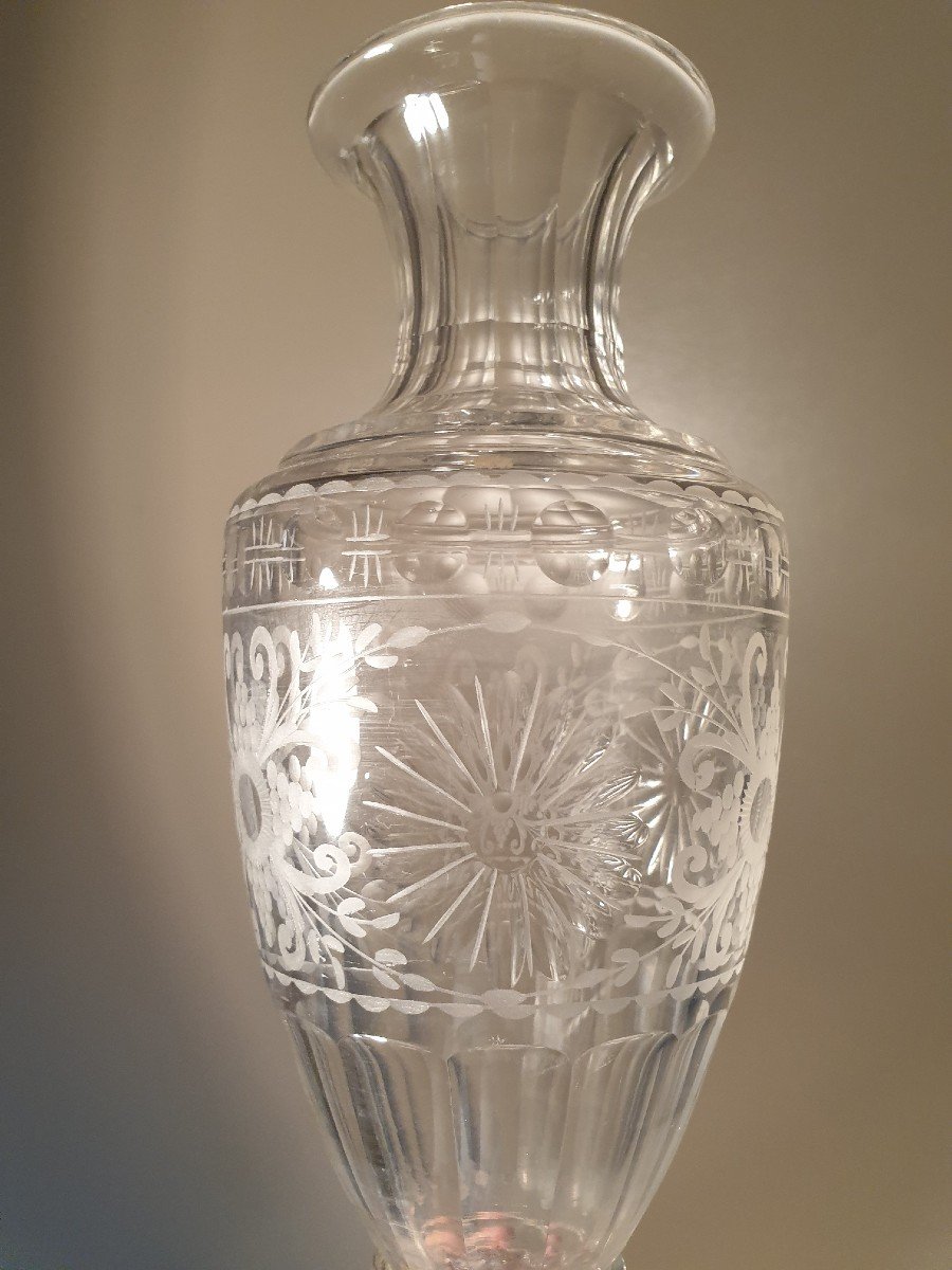 Vase Balustre En Cristal Napoléon 3-photo-3