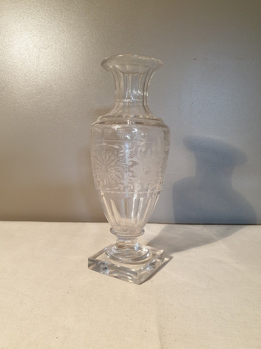 Vase Balustre En Cristal Napoléon 3-photo-1