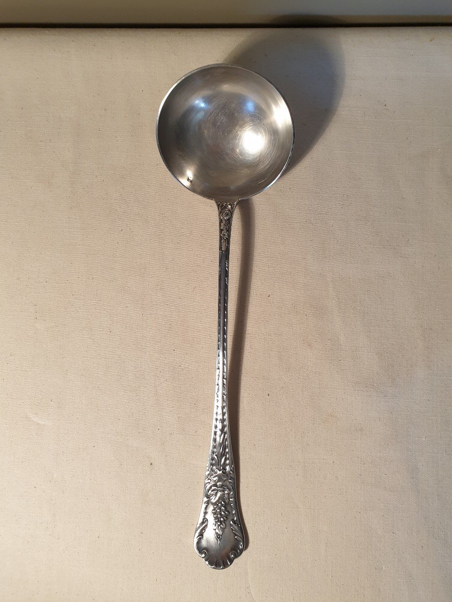 Ladle Charles Christofle Decorated With Vine And Reeds