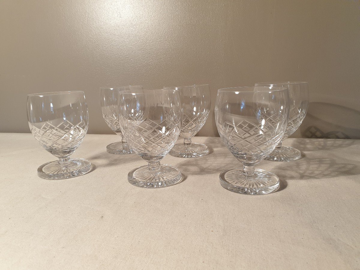 Six Water Glasses Saint Louis Model Florian-photo-2