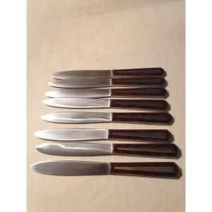 Eight Very Elegant Art Deco Apollonox Dessert Knives