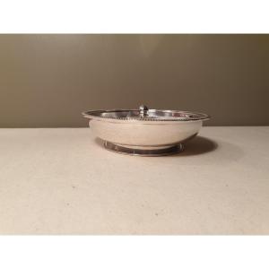 Small Christian Dior Dish In Silver Metal Diameter 17.5 Cm