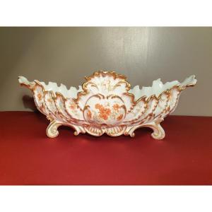 Limoges Grande Jardinière, Grande Coupe Oblongue En Porcelaine 42 cm