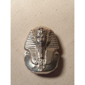  Boite à Pilules Argent égyptien Décor De Tête De Pharaon