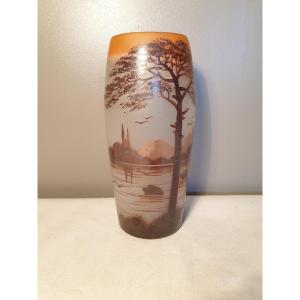 Vase Signed Joma. Art Deco (1925-1940).