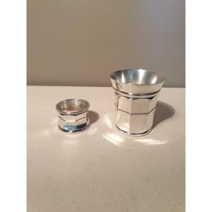 Gallia  Art Deco Timpani And  Napkin Ring.