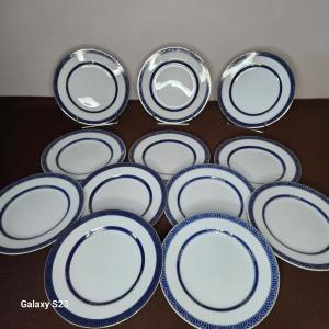Christofle Talisman bleu Douze assiettes à pain