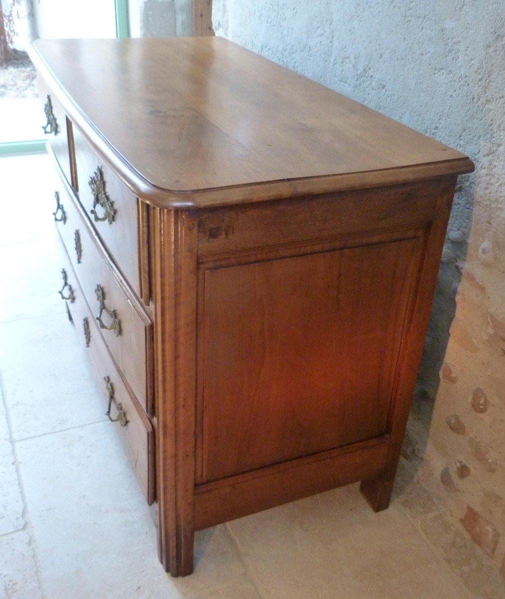 Commode Of The XVIII Eme Century In Solid Walnut-photo-3