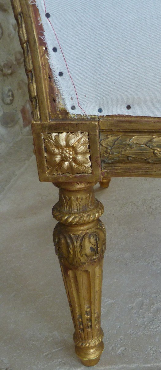 Fauteuil Bergère de style Louis XVI Estampillé L.DROMARD PARIS-photo-3