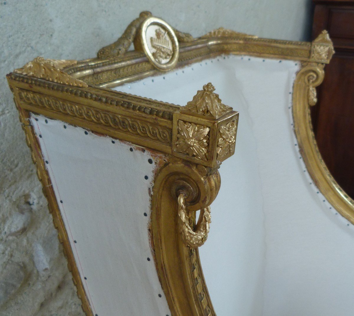 Fauteuil Bergère de style Louis XVI Estampillé L.DROMARD PARIS-photo-4