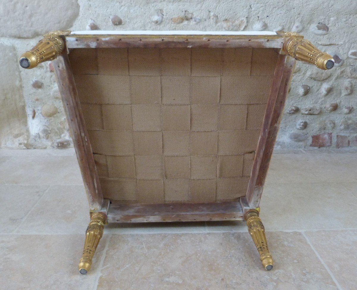 Fauteuil Bergère de style Louis XVI Estampillé L.DROMARD PARIS-photo-6