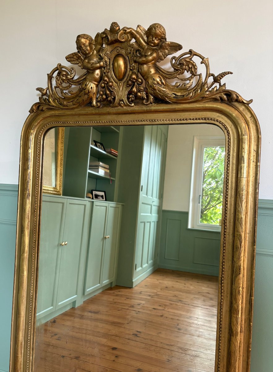 Miroir Louis-Philippe putti ailés-photo-2