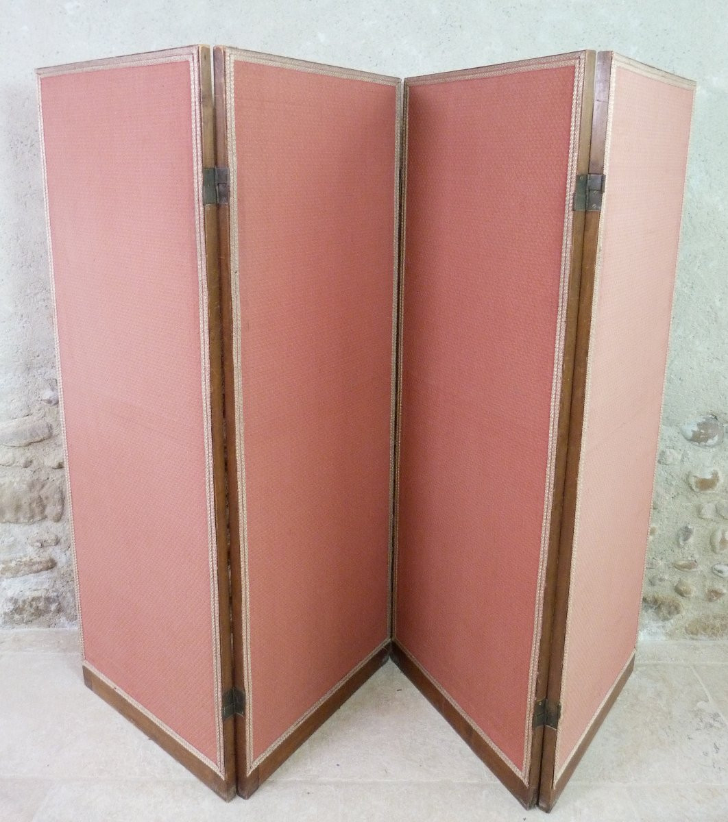paravent à 4 feuilles des années 1940-photo-1