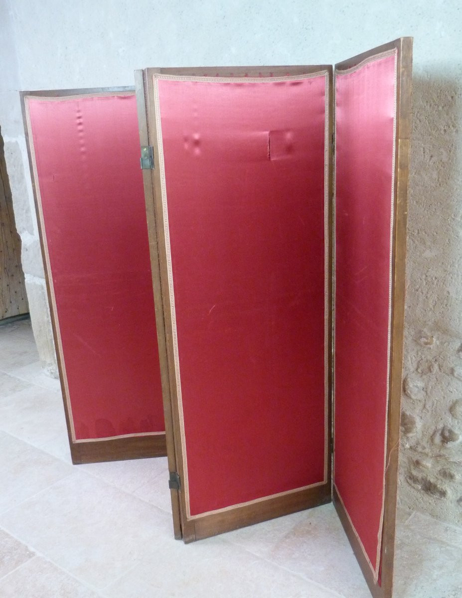 paravent à 4 feuilles des années 1940-photo-4