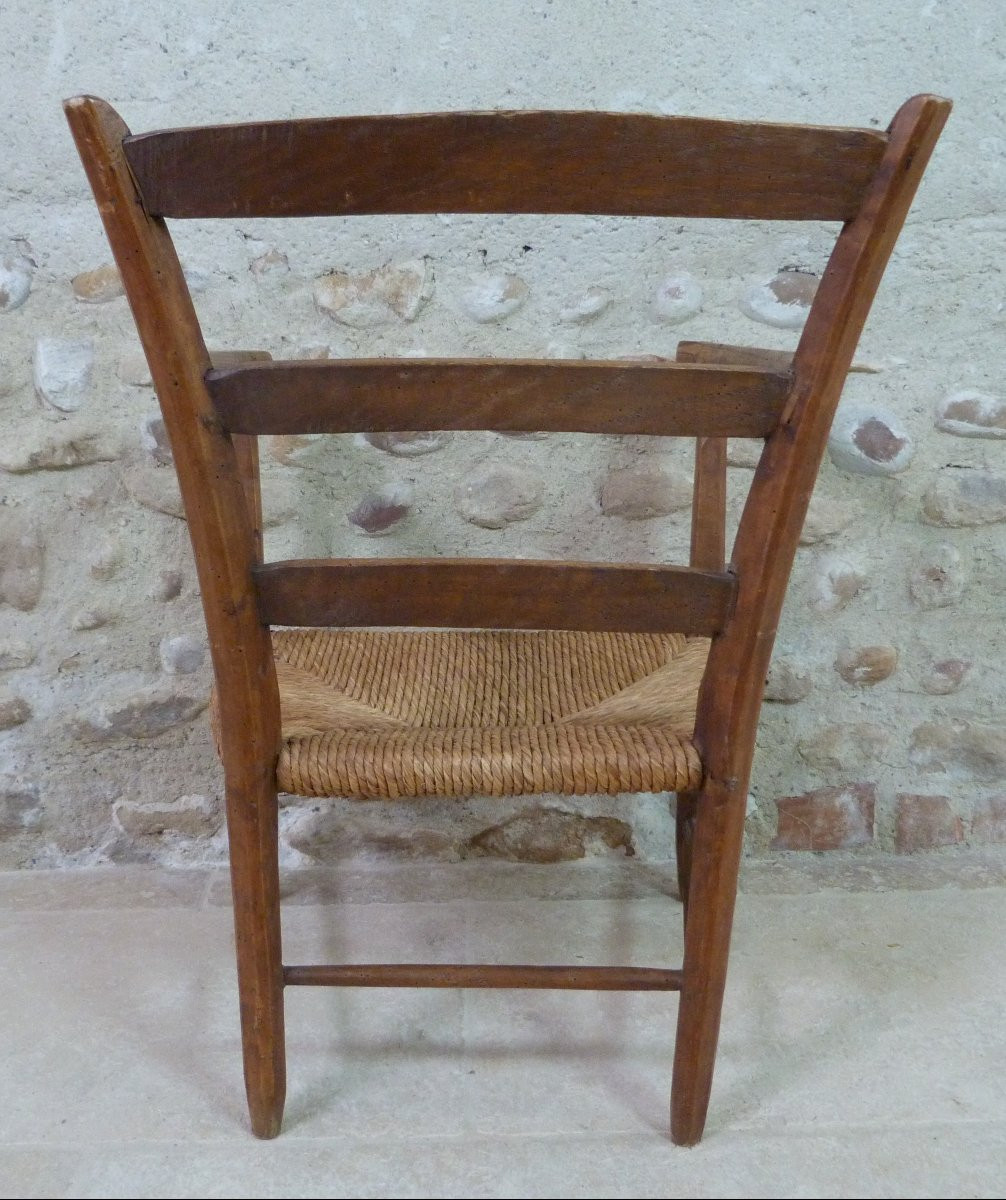 fauteuil paillé rustique -photo-2