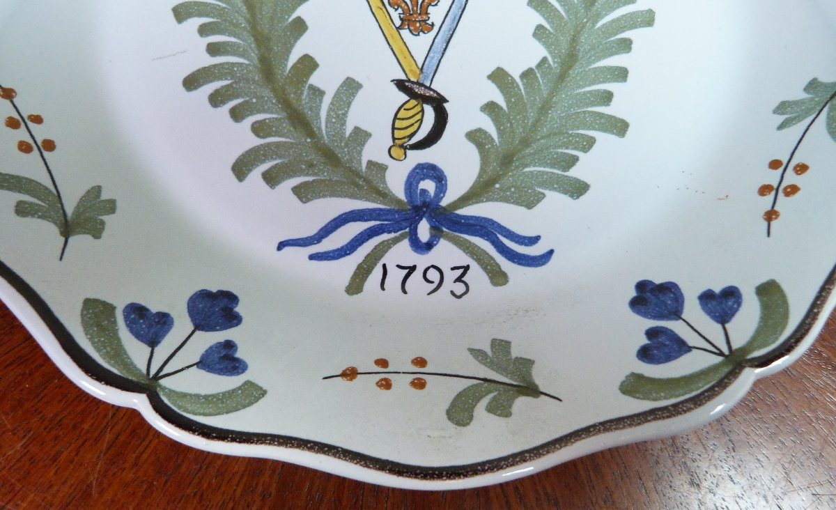 Assiette faïence période révolutionnaire -photo-3