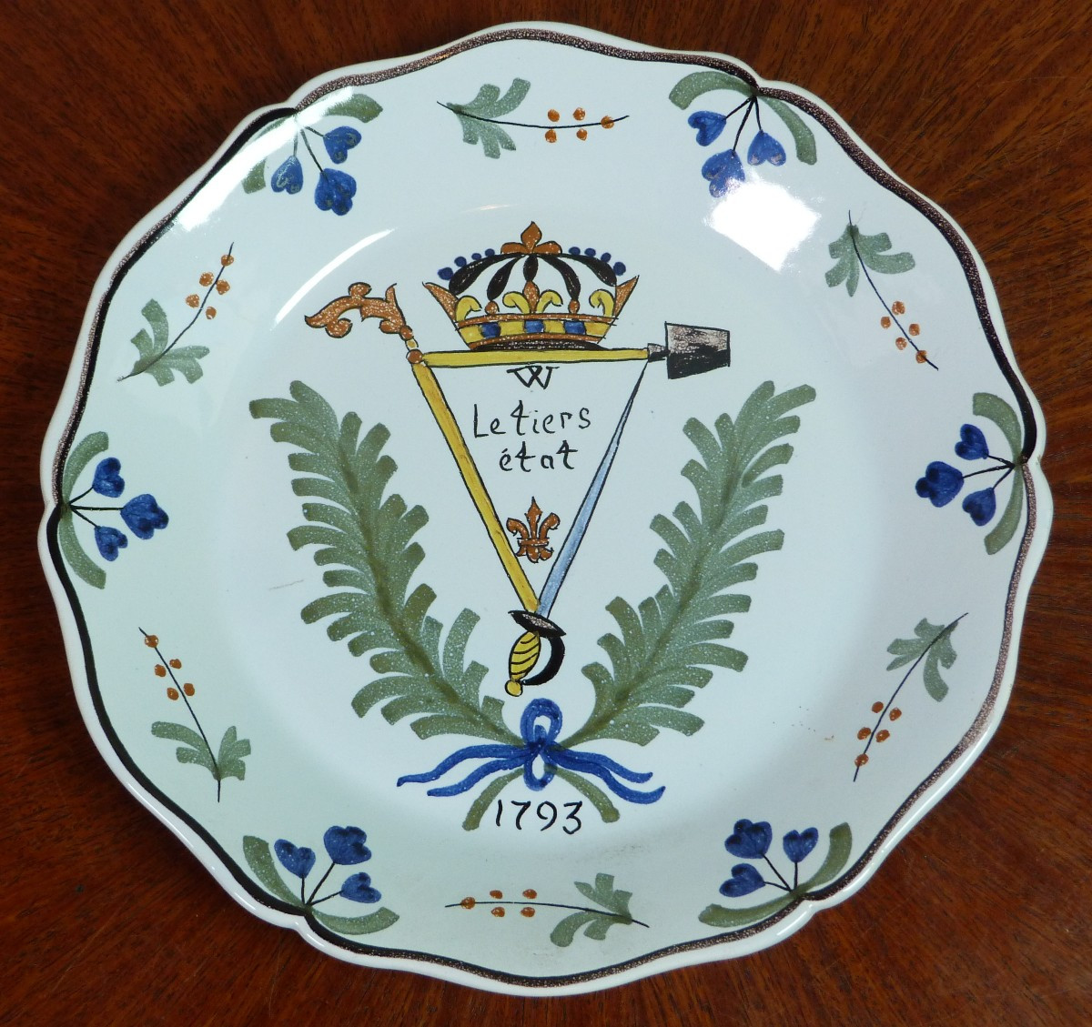 Assiette faïence période révolutionnaire 