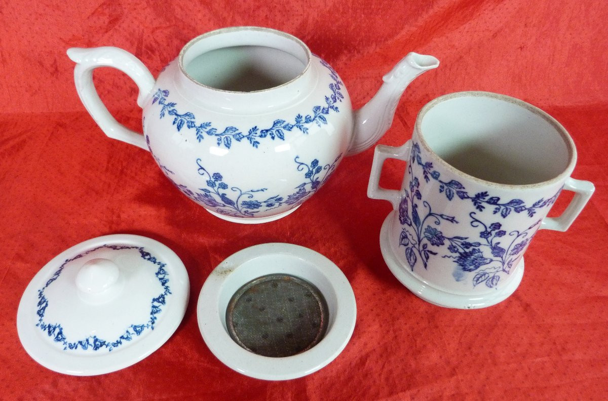 Tisanière, théière ou cafetière en faïence de Saint Uze -photo-4