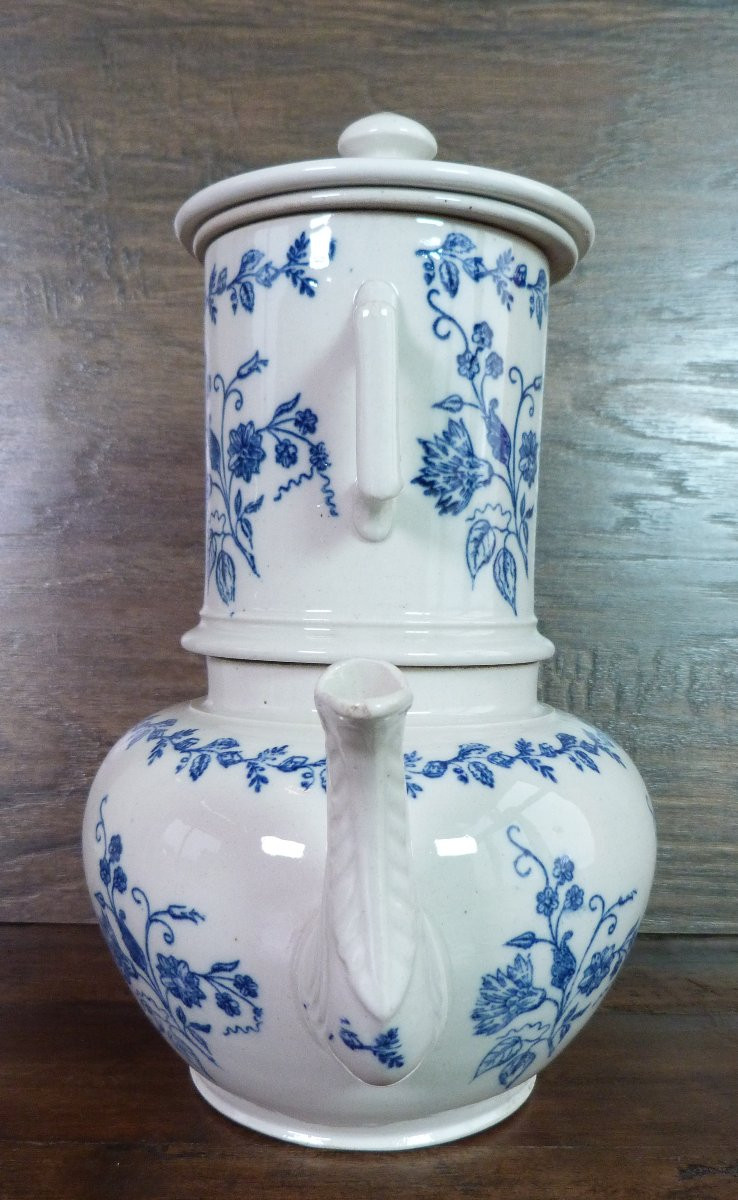 Tisanière, théière ou cafetière en faïence de Saint Uze -photo-5