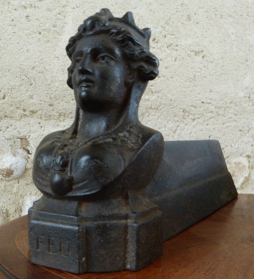 Paire de chenet en fonte de fer -photo-3