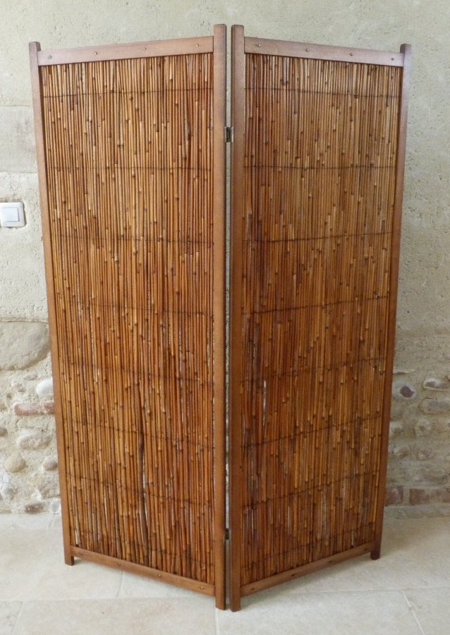 Two Vintage Bamboo Screens, 1950  -photo-4