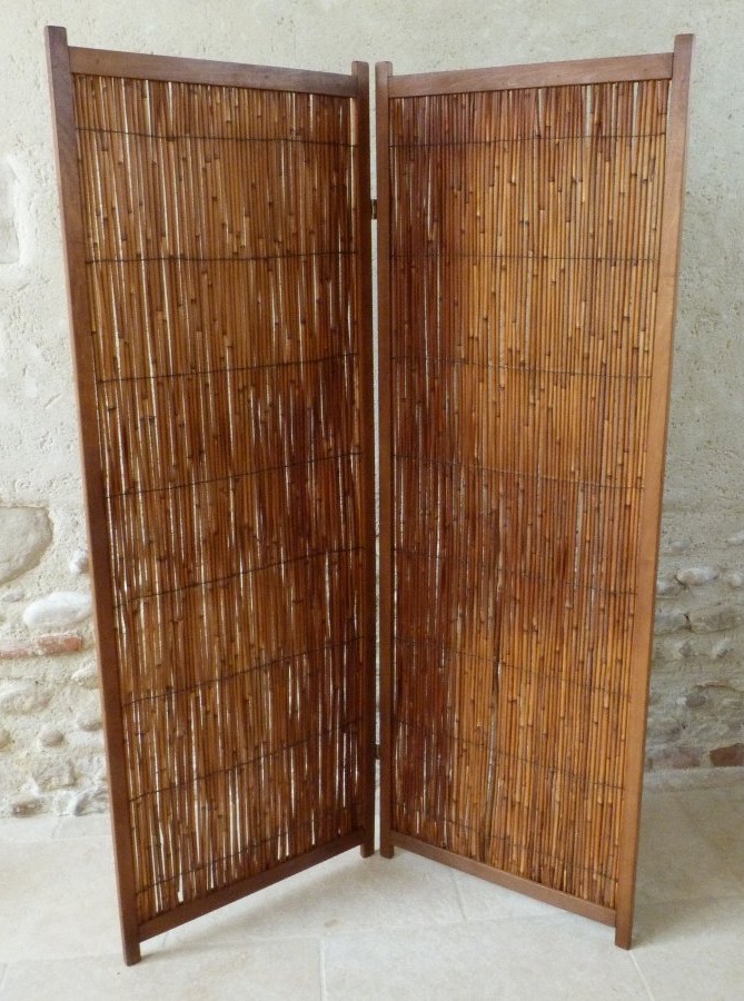 Two Vintage Bamboo Screens, 1950  -photo-1