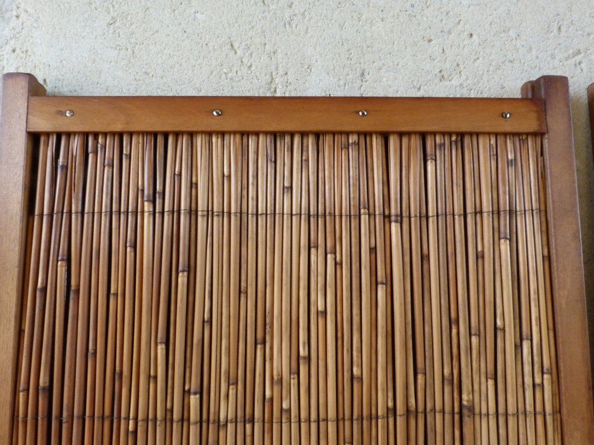 Two Vintage Bamboo Screens, 1950  -photo-2