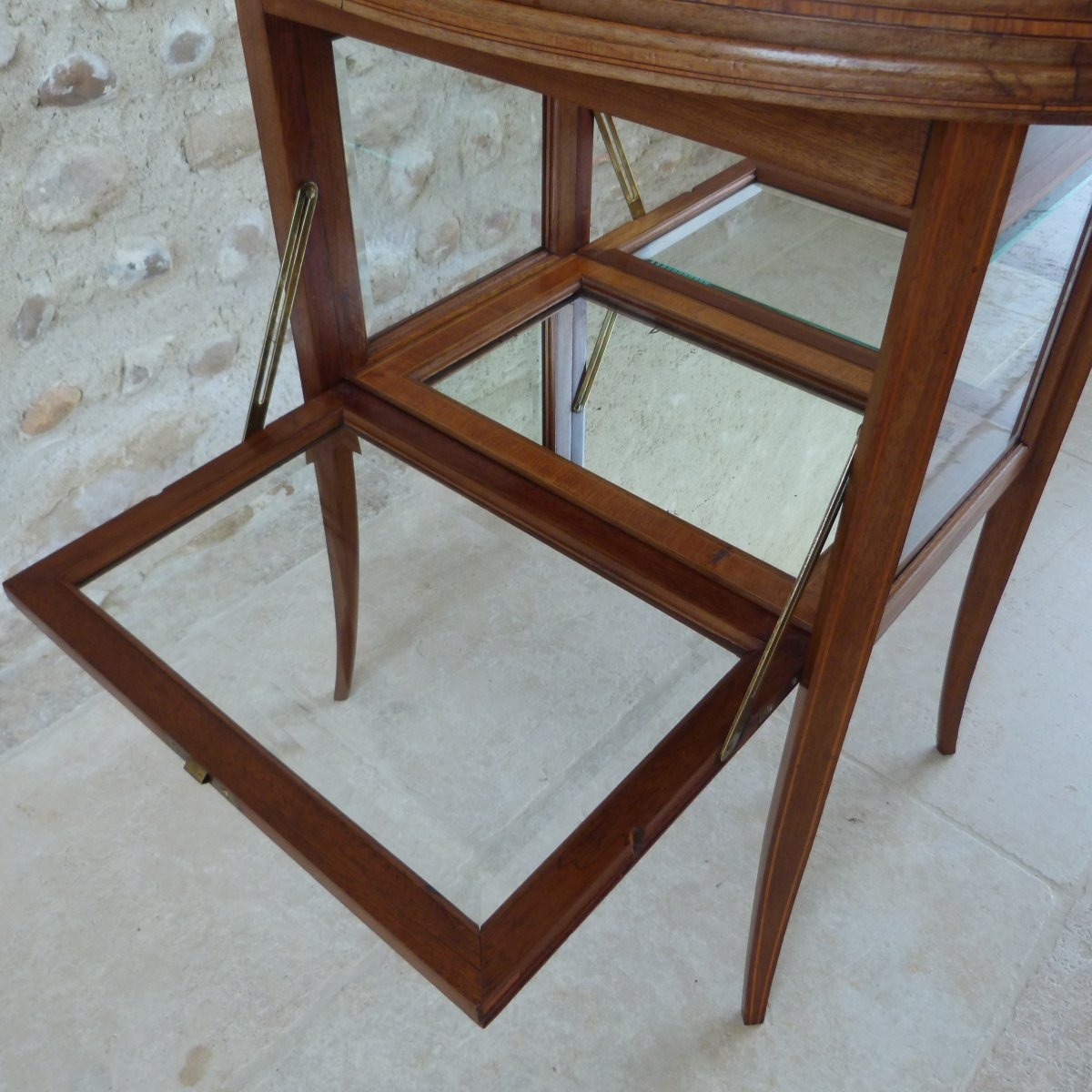 Small Tea Table That Doubles As A Display Case -photo-2