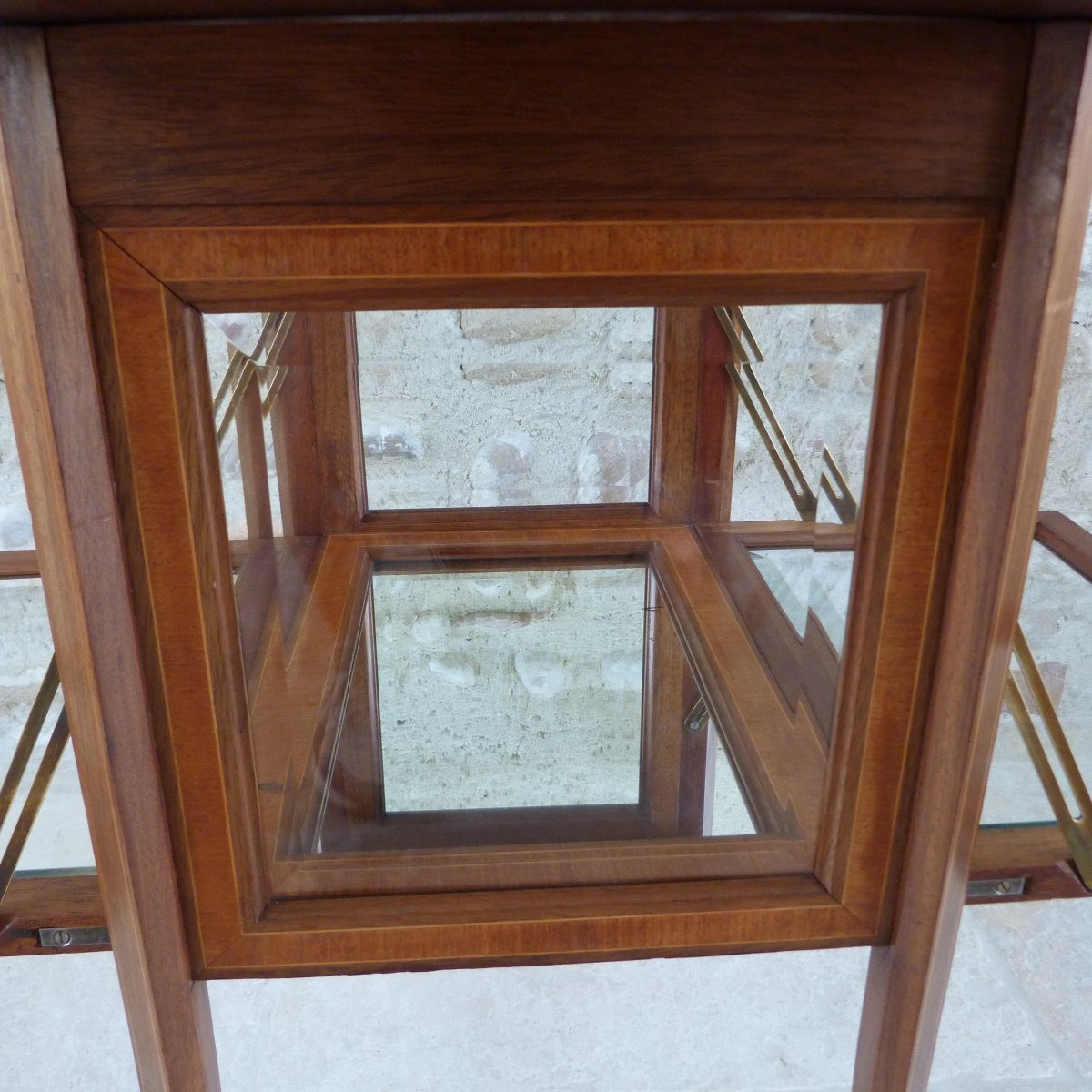 Small Tea Table That Doubles As A Display Case -photo-3