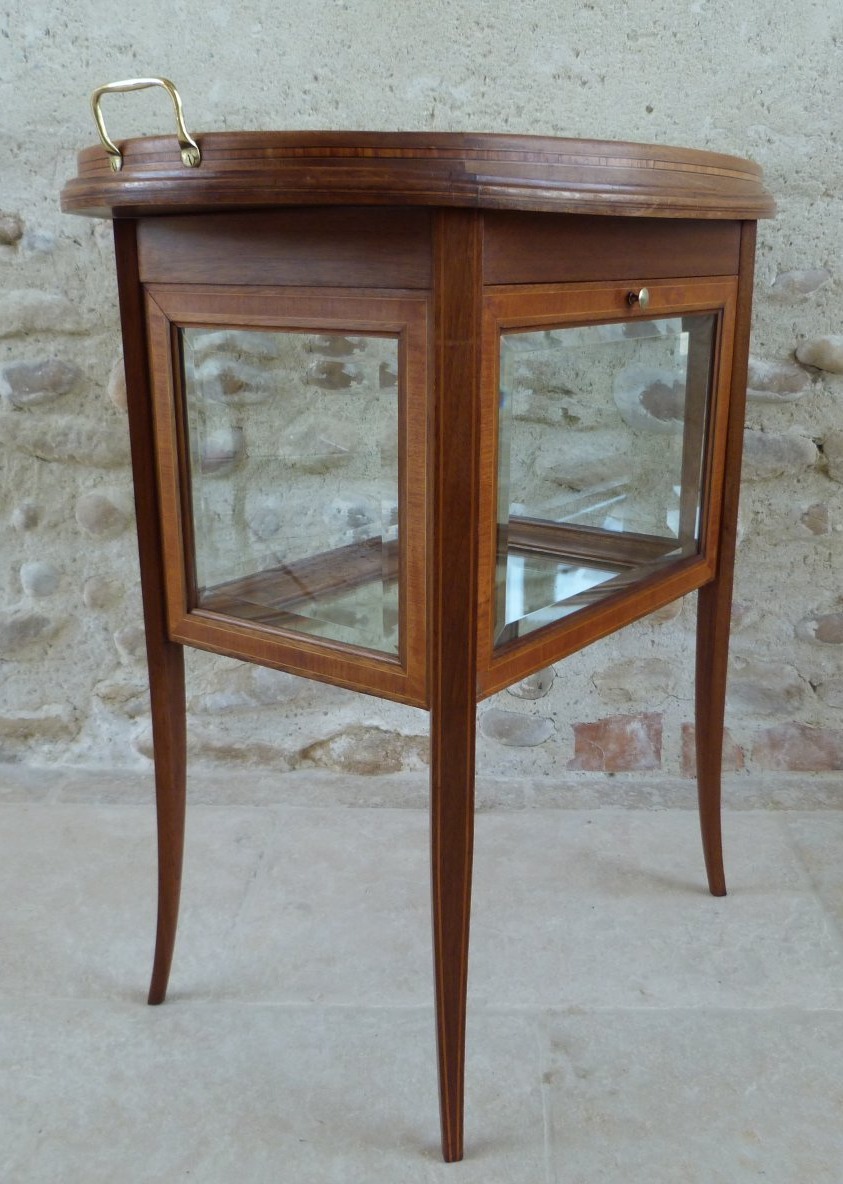 Small Tea Table That Doubles As A Display Case -photo-6