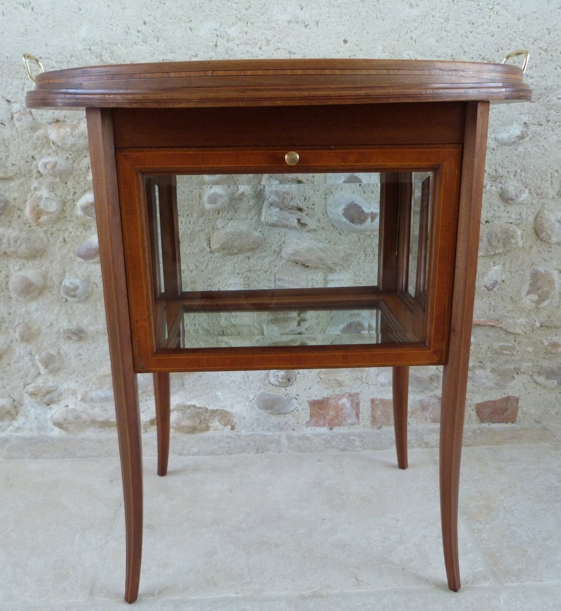 Small Tea Table That Doubles As A Display Case -photo-8