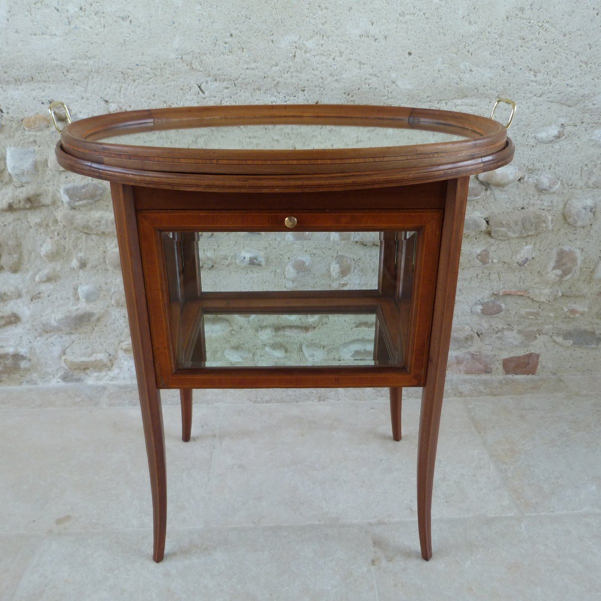 Small Tea Table That Doubles As A Display Case 
