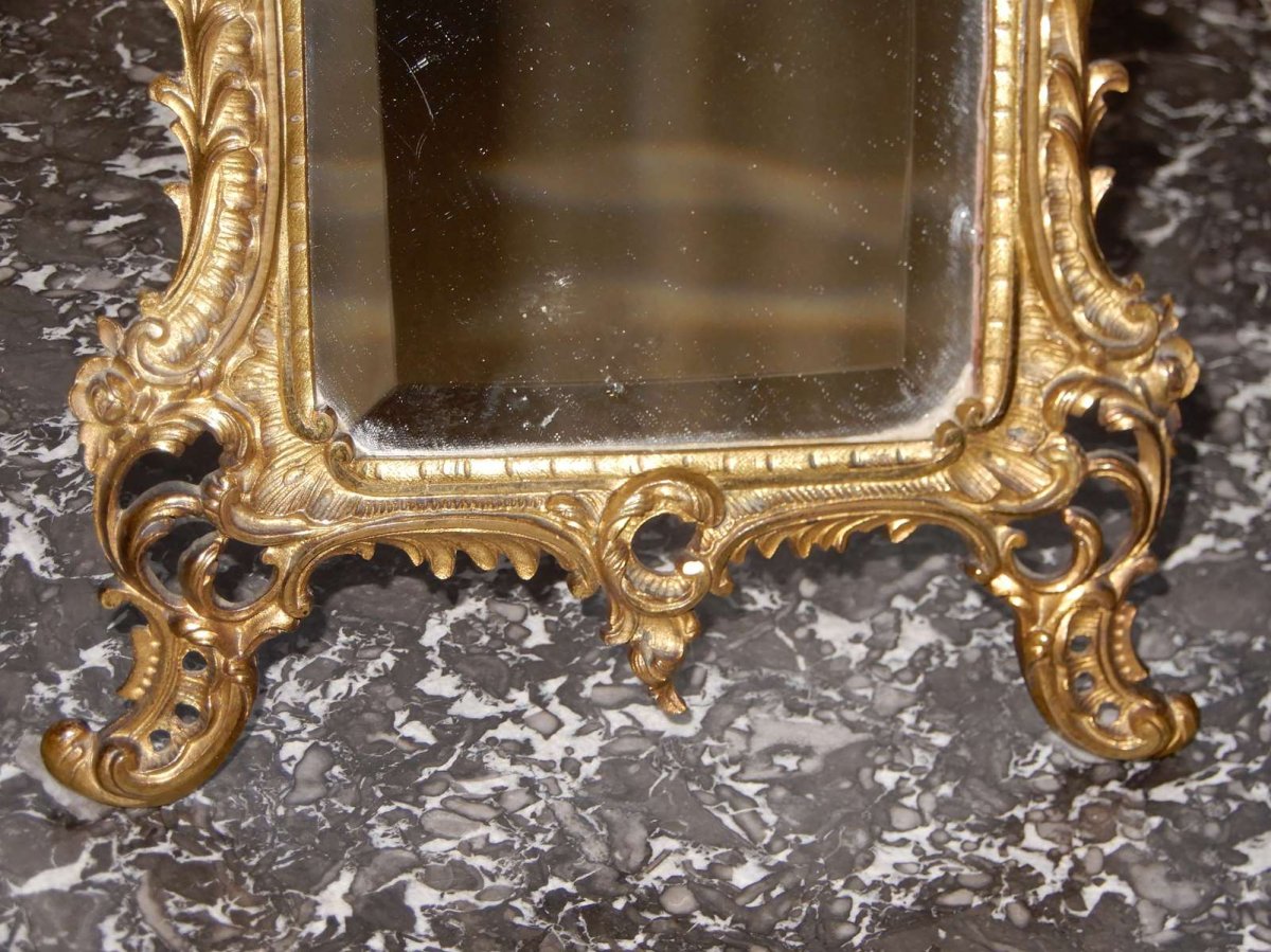 Table Mirror, Gilt Bronze, Louis XV Style, Rockery-photo-4