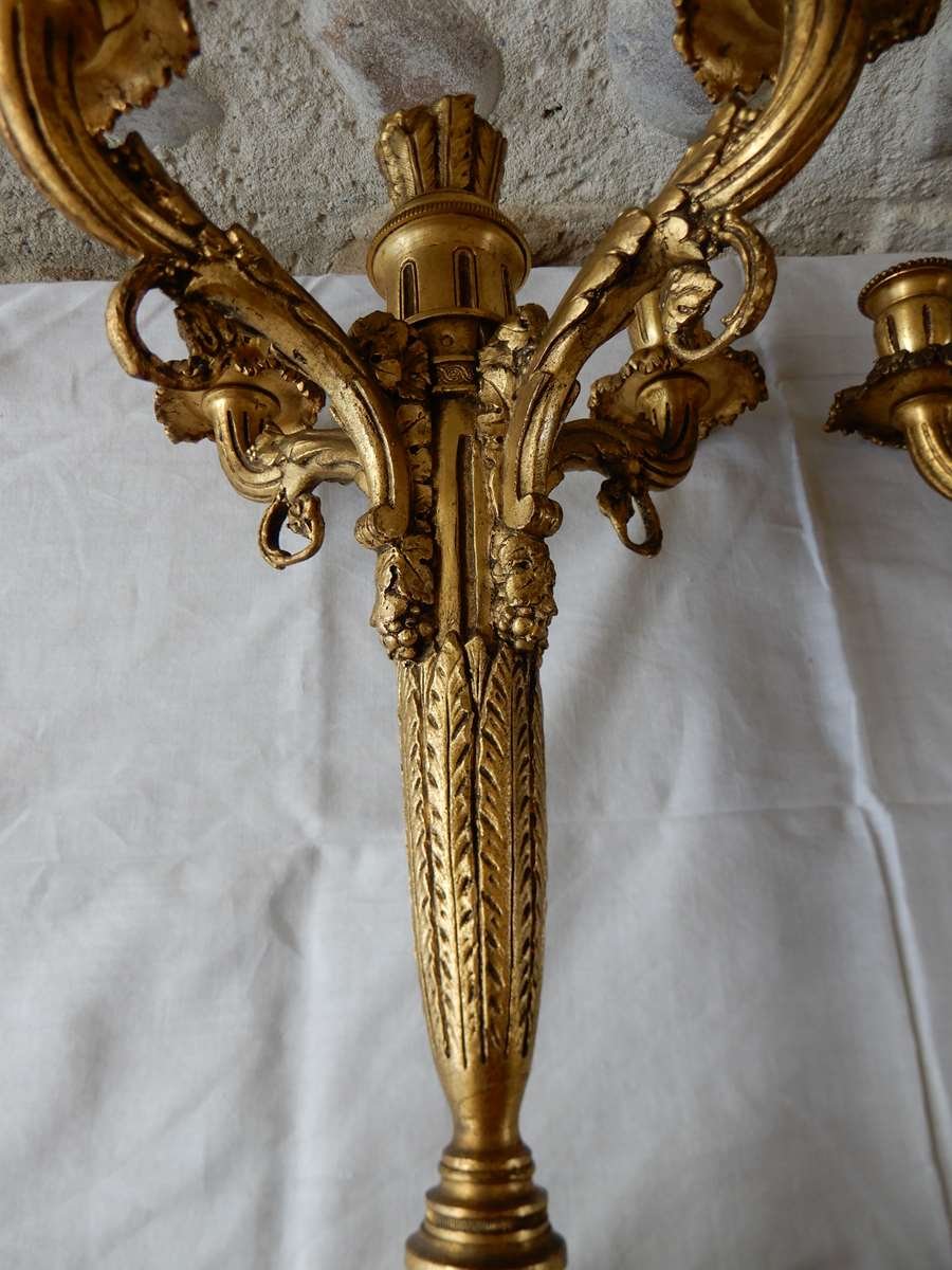 Paire de chandeliers/Candélabre Signé A. Marionnet à Paris -photo-6