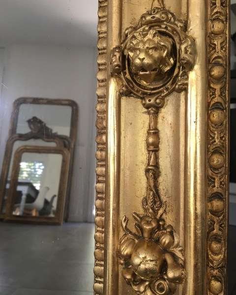 Golden Mirror Charles X From XIX Eme Century-photo-1