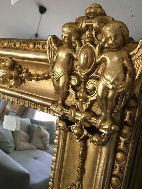 Golden Mirror Charles X From XIX Eme Century-photo-5