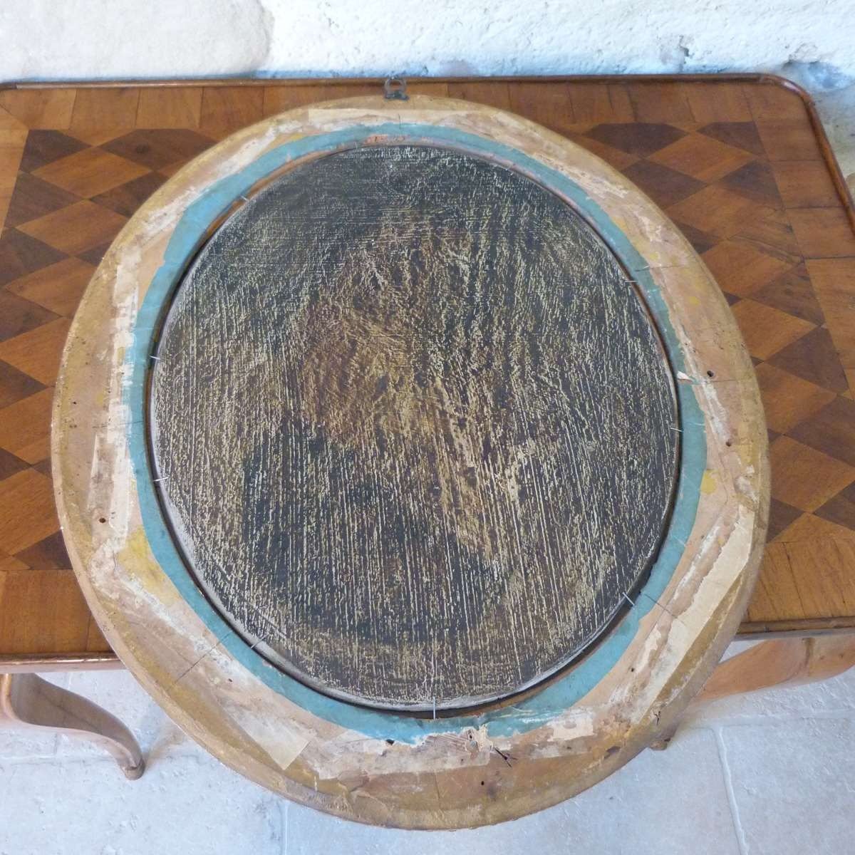 Louis Philippe Golden Oval Mirror-photo-3