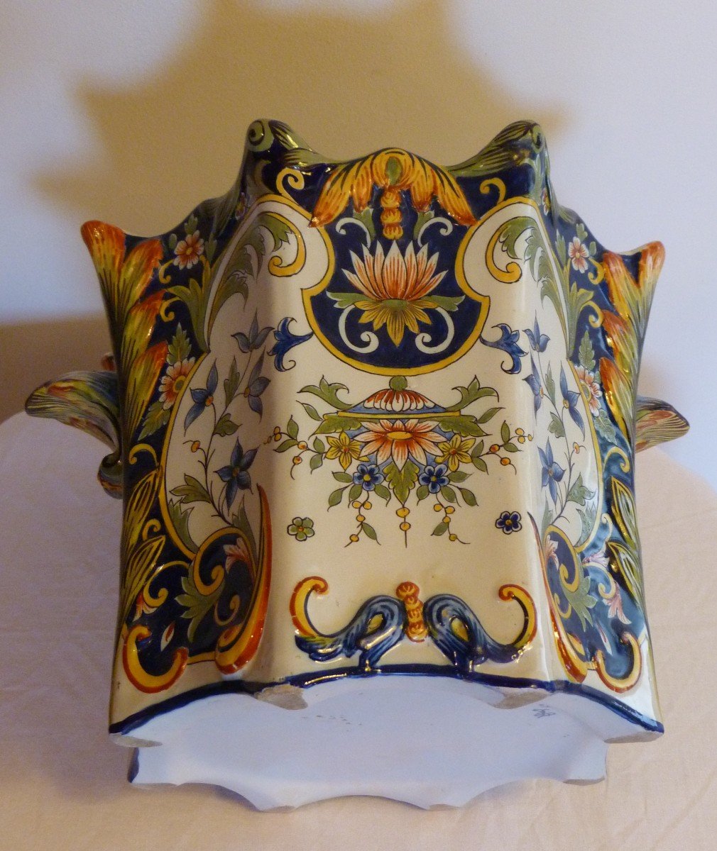Cachepot In Rouen Earthenware From The XIX Eme Century-photo-3