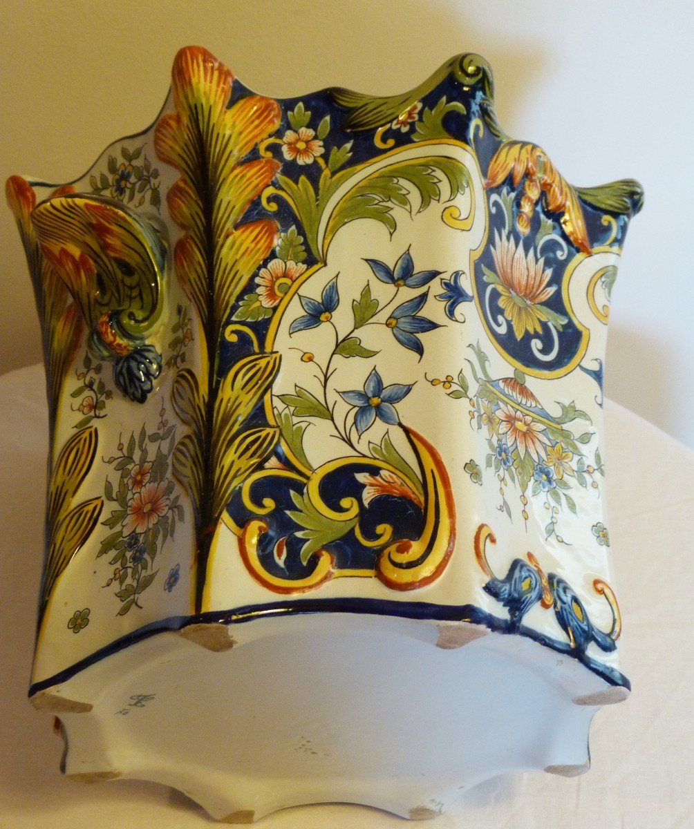 Cachepot In Rouen Earthenware From The XIX Eme Century-photo-6