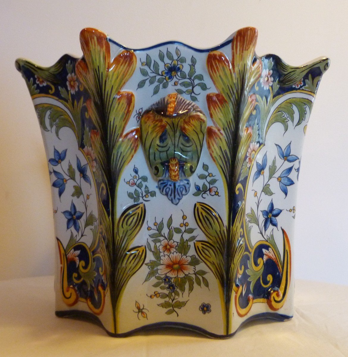 Cachepot In Rouen Earthenware From The XIX Eme Century