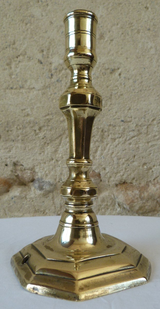 XVII Eme Century Bronze Candlestick-photo-5