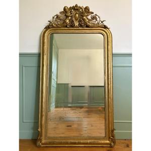 Louis-philippe Mirror With "putti Ailé"
