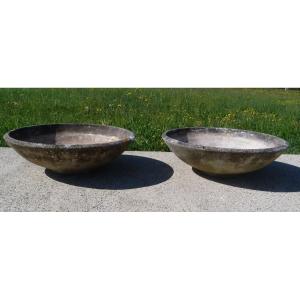 Pair Of Cement Planters