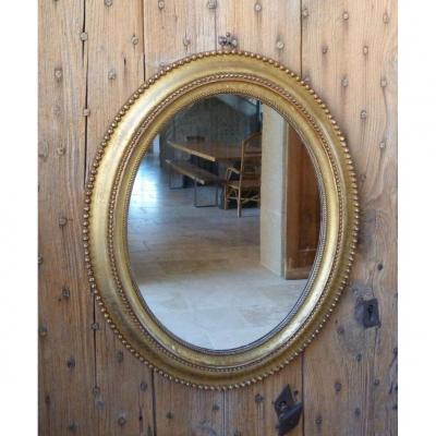 Louis Philippe Golden Oval Mirror