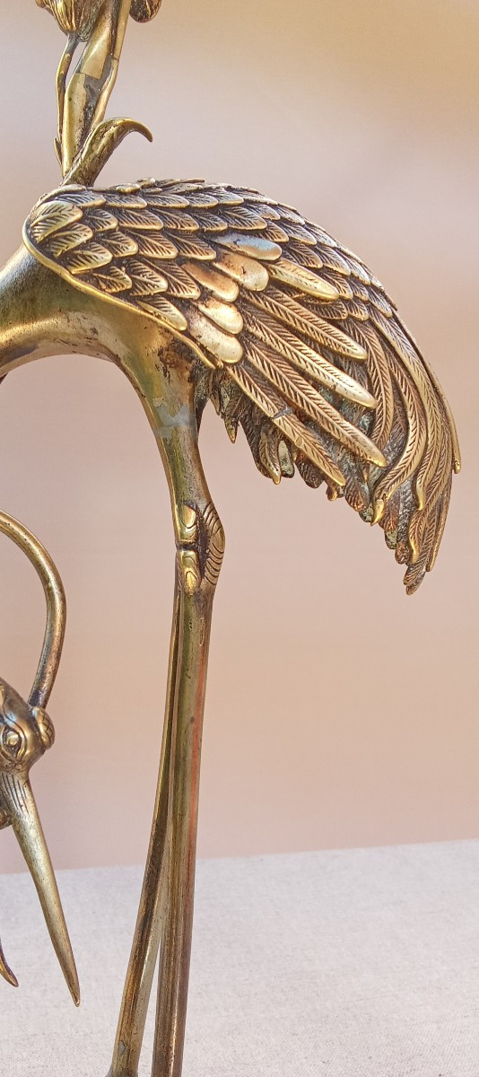 Japanese Crane Candlestick-photo-2