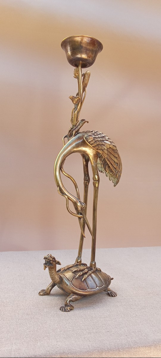 Japanese Crane Candlestick