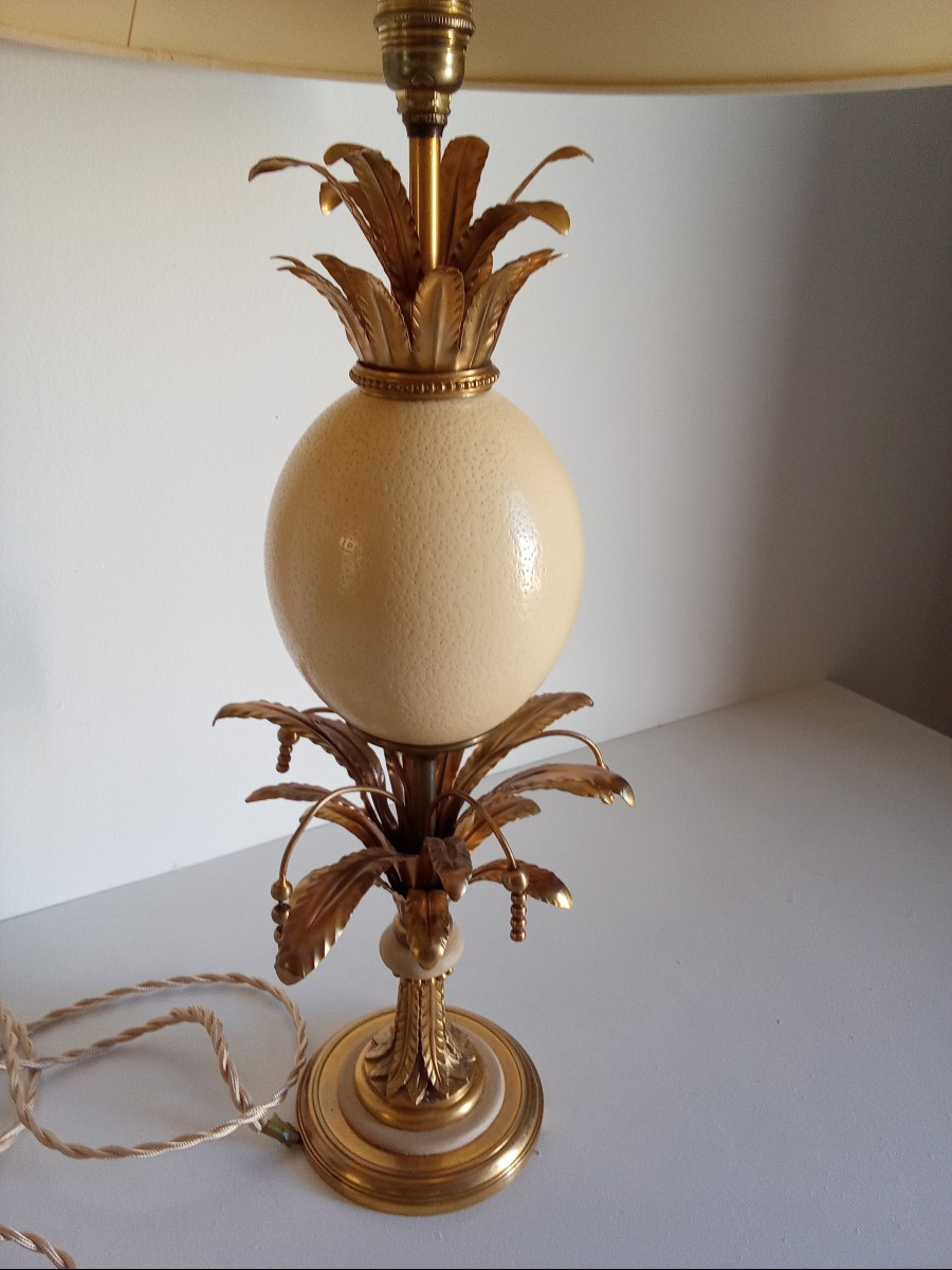 Lampe oeuf d'autruche-photo-2