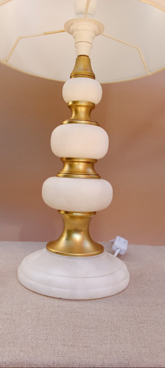 Grande lampe en albatre-photo-2