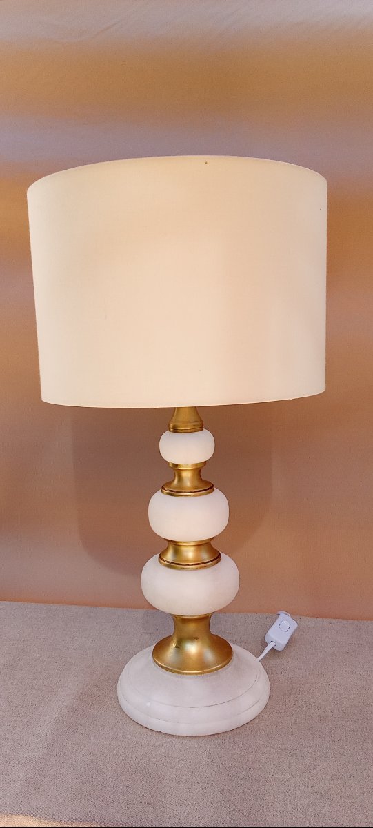 Grande lampe en albatre